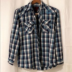 LCWTeen 100% Cotton Plaid Button shirt,Boys  13-14